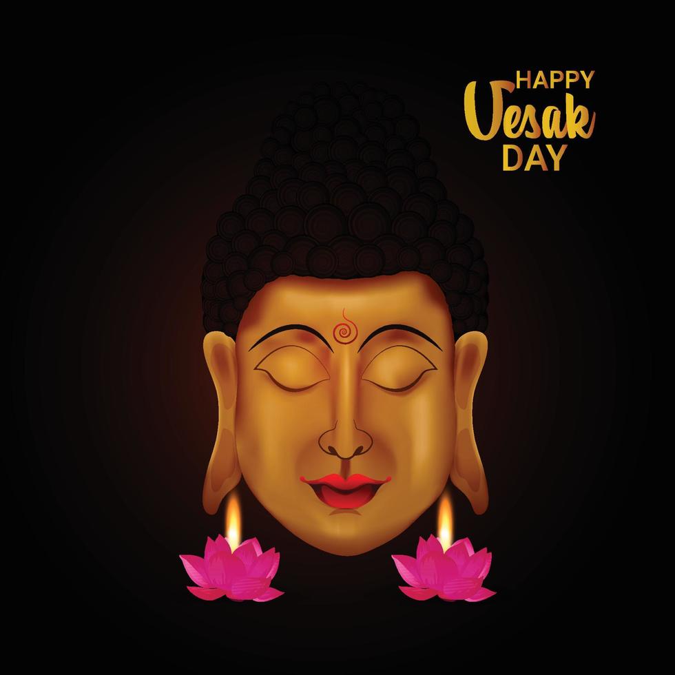 Happy vesak day illustration design concept vector