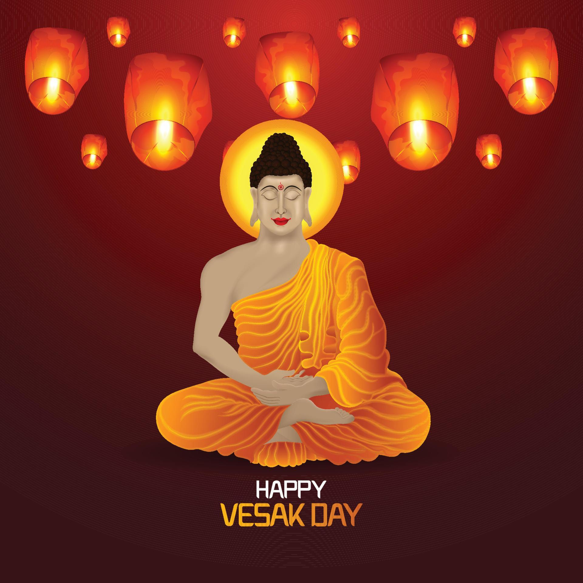 Happy vesak day celebration background 7303689 Vector Art at Vecteezy