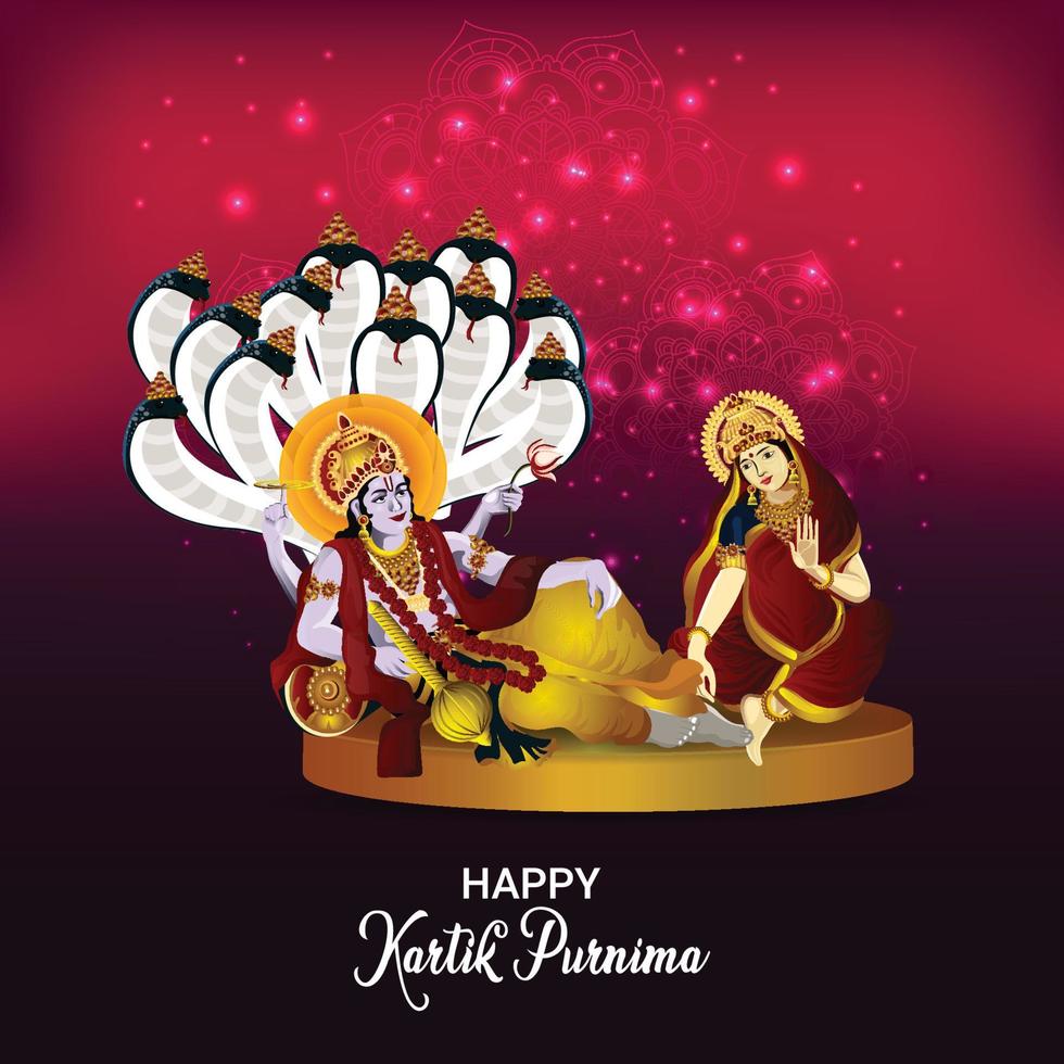 feliz kartik purnima celebración backgyround vector