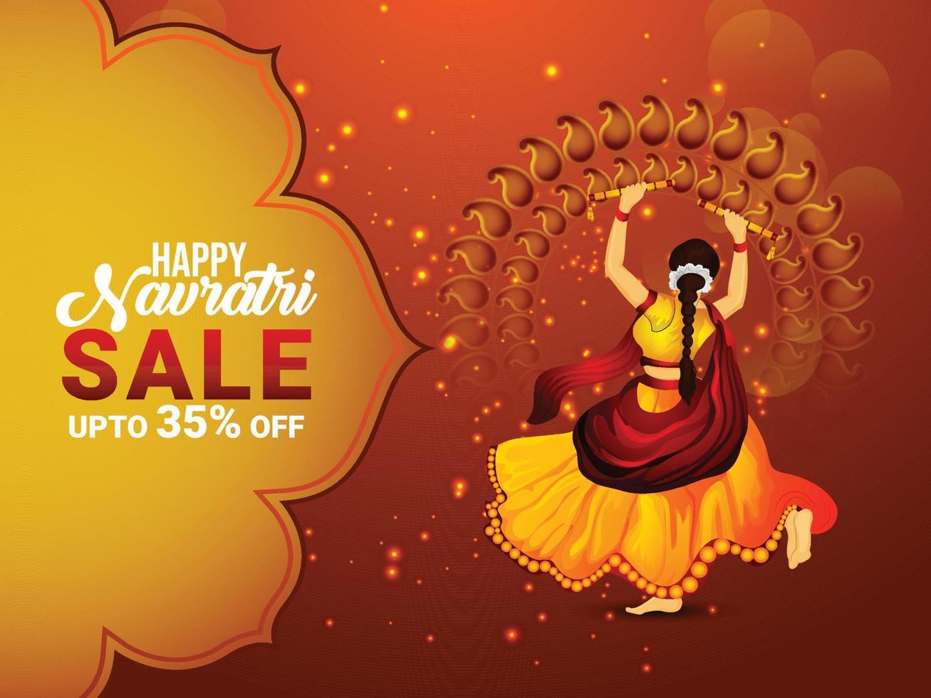 Creative vector illustration of happy navratri