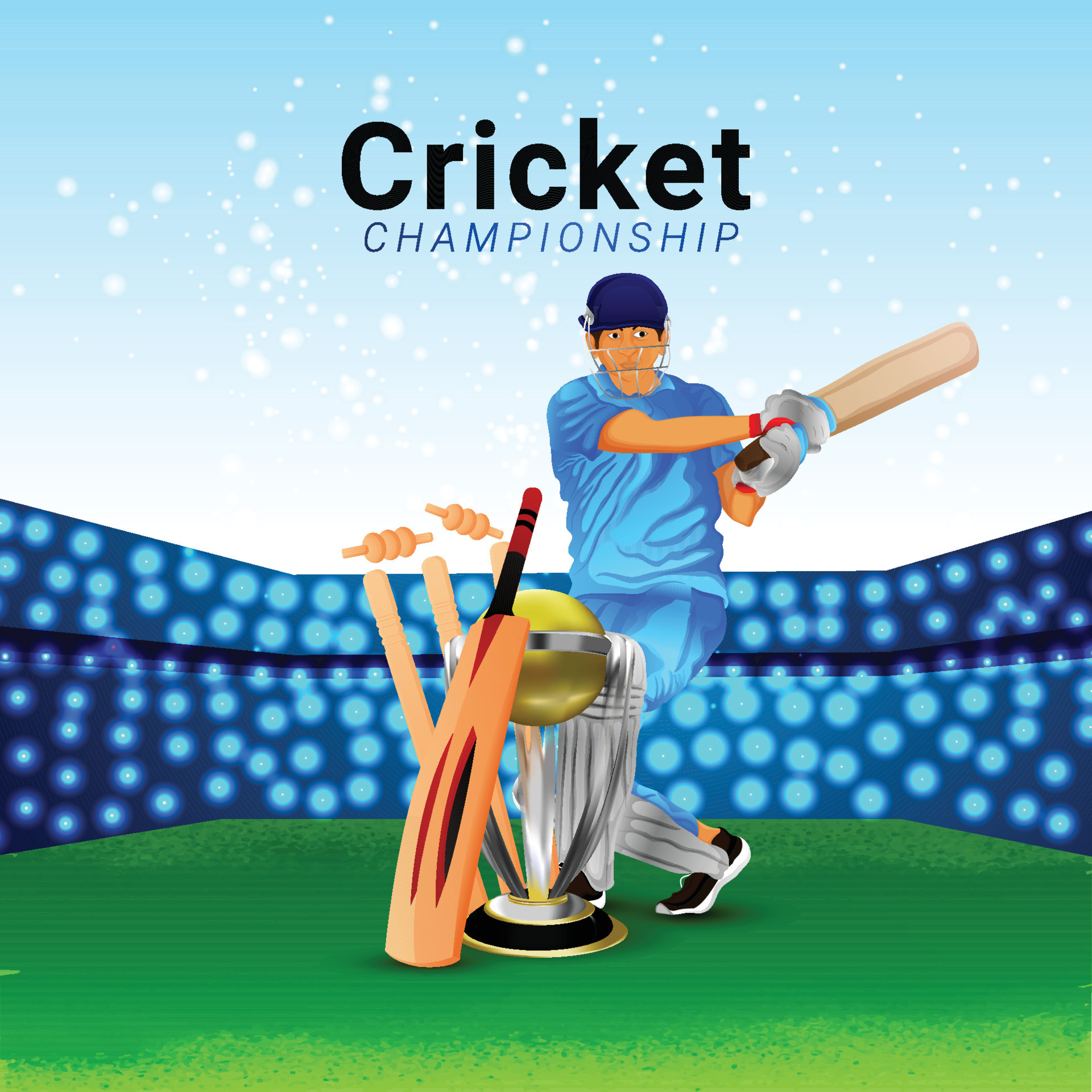 Live cricket tournament match background 7303756 Vector Art at Vecteezy