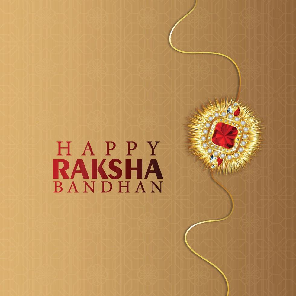 feliz celebración raksha bandhan tarjeta de felicitación vector