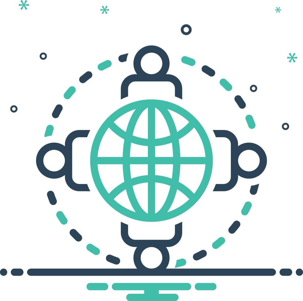 Mix icon for connected vector