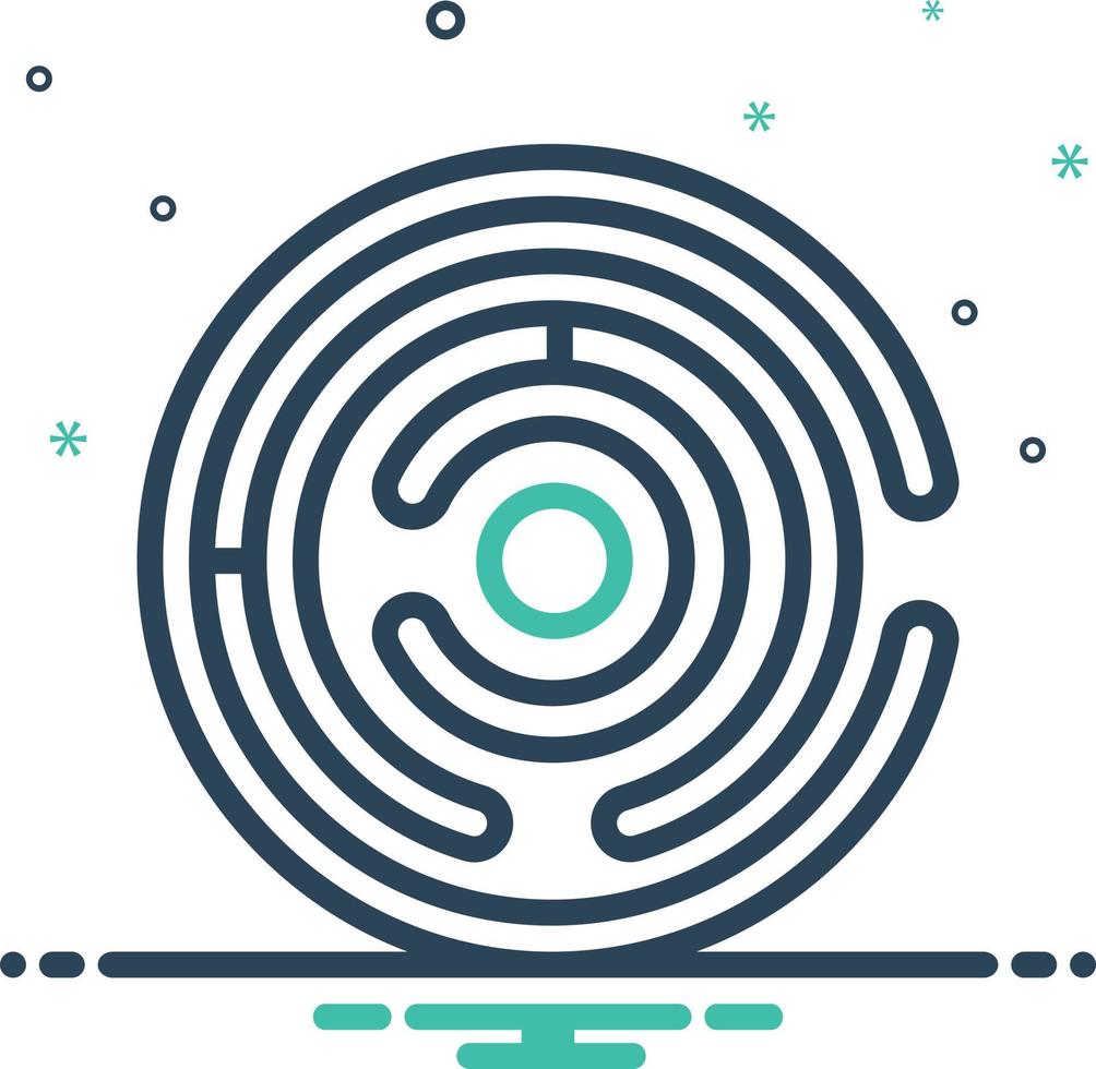 Mix icon for labyrinth vector