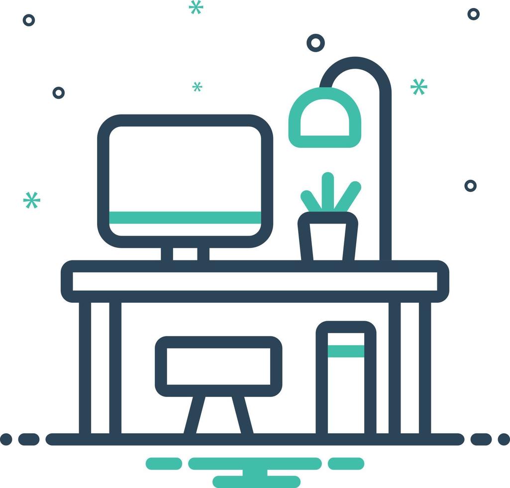 Mix icon for workplace vector