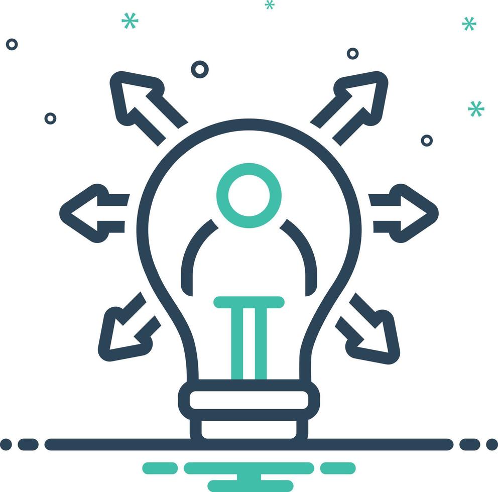 Mix icon for personal solution vector