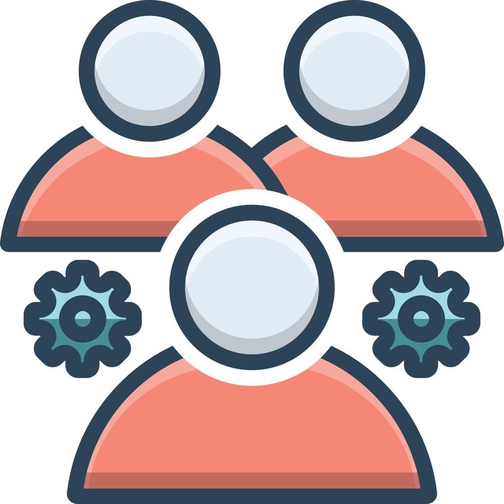 Colorful icon for team vector