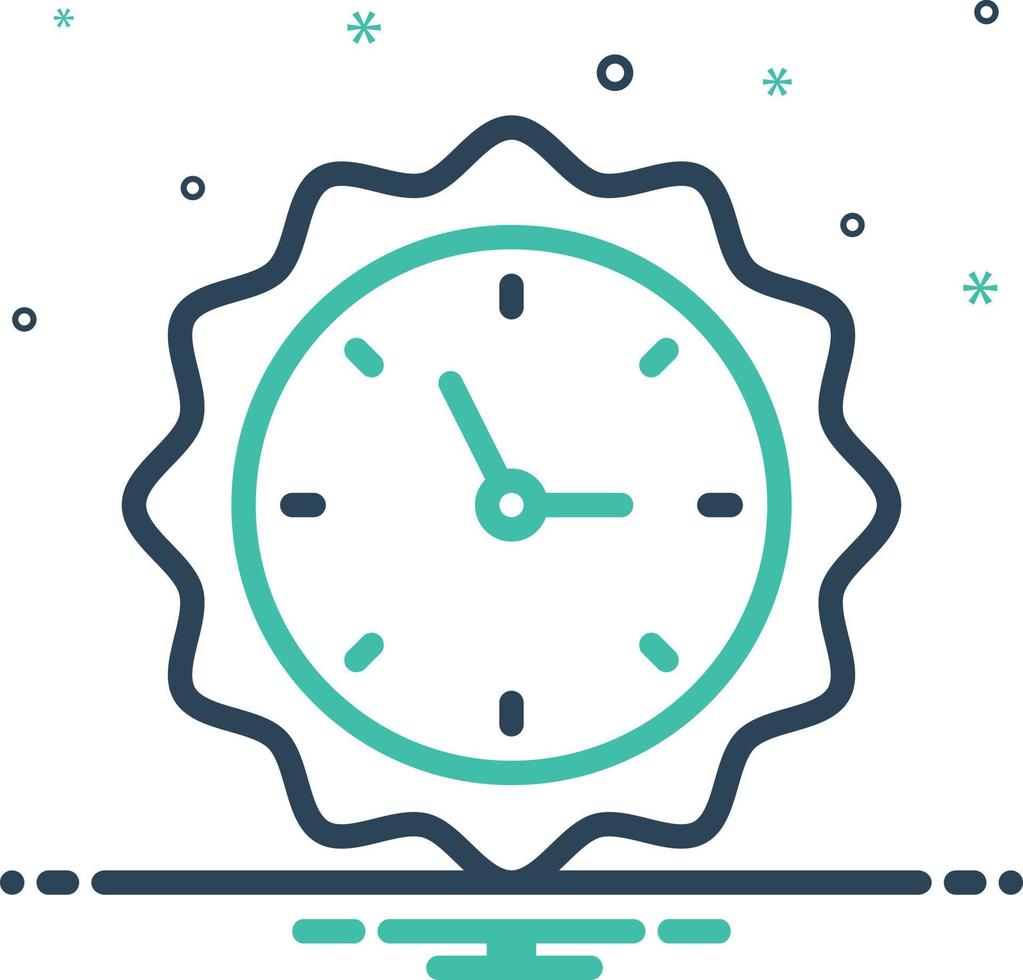 Mix icon for clock vector