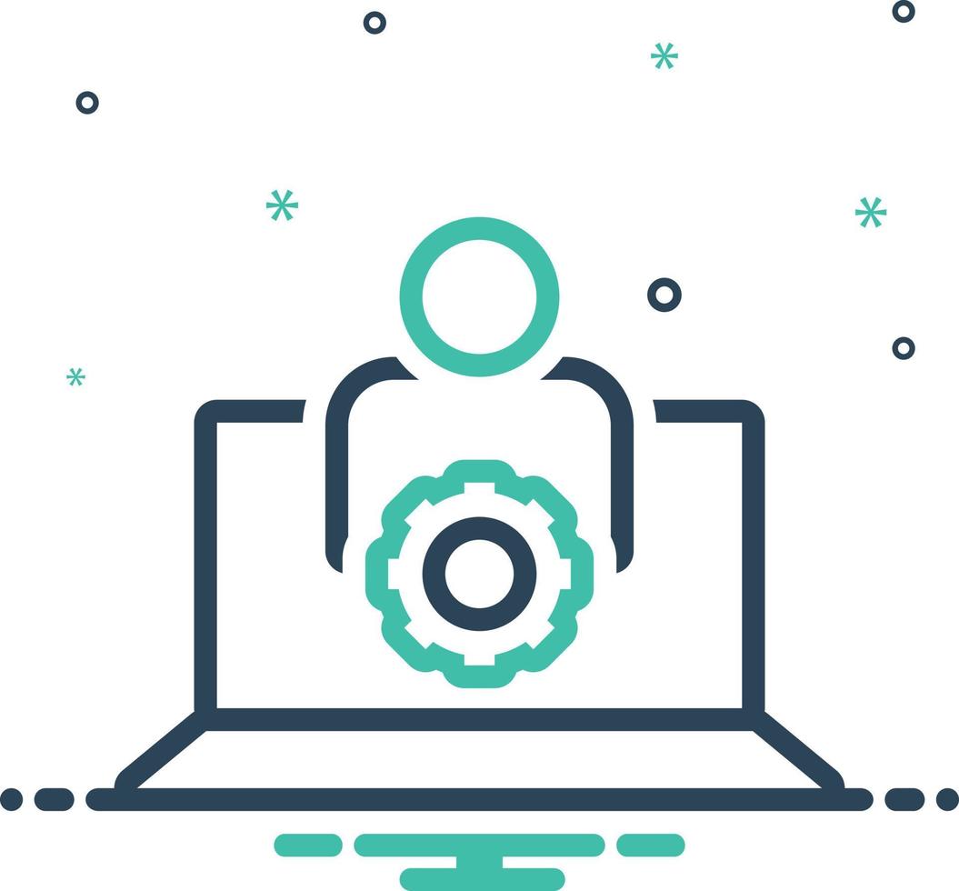 Mix icon for user settings vector
