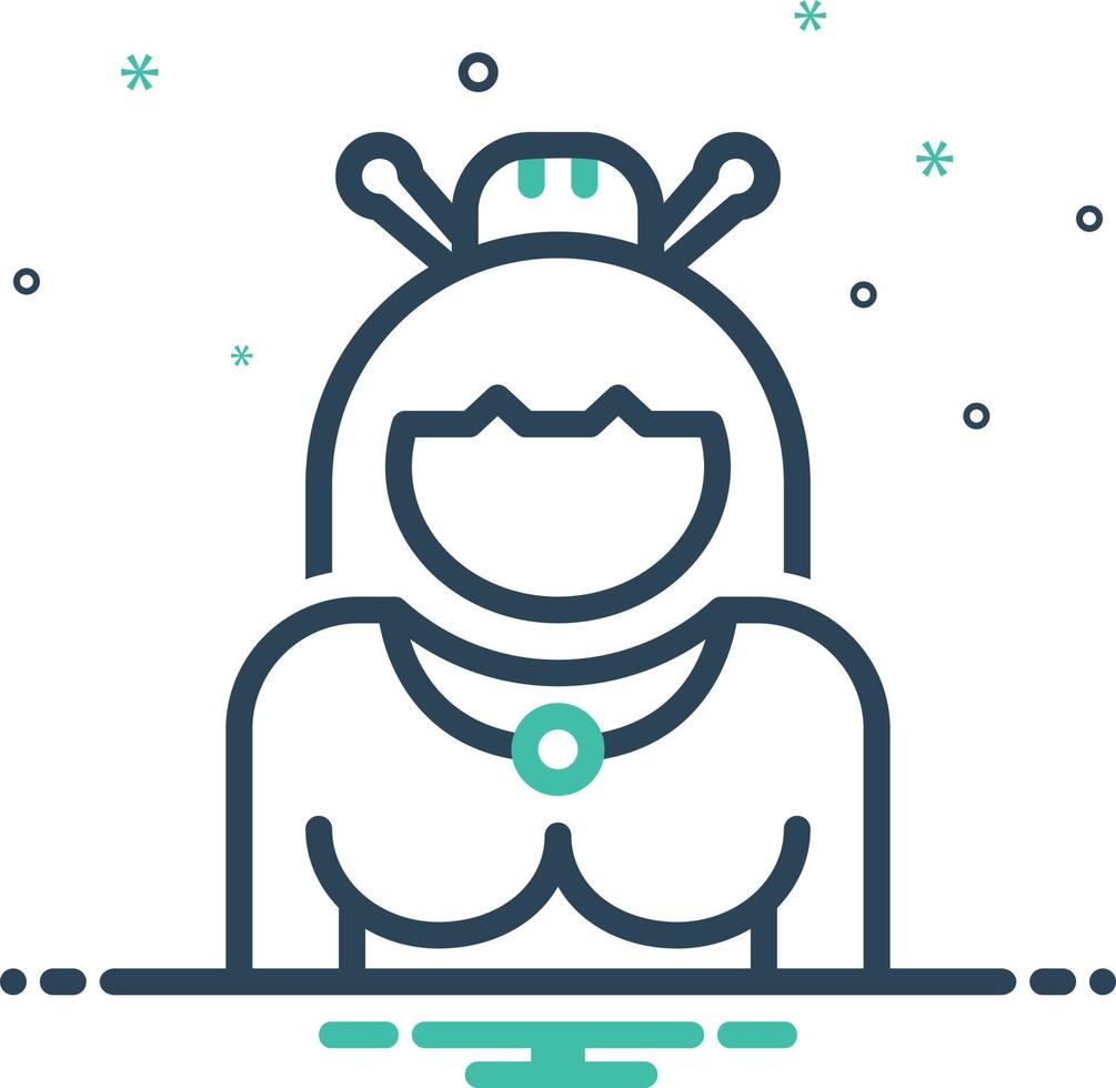 Mix icon for geisha vector