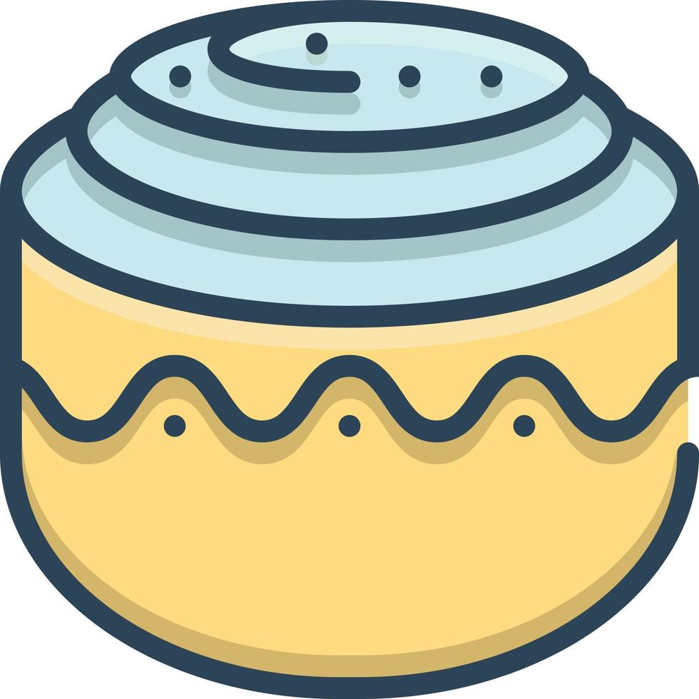 Colorful icon for cinnamon roll vector