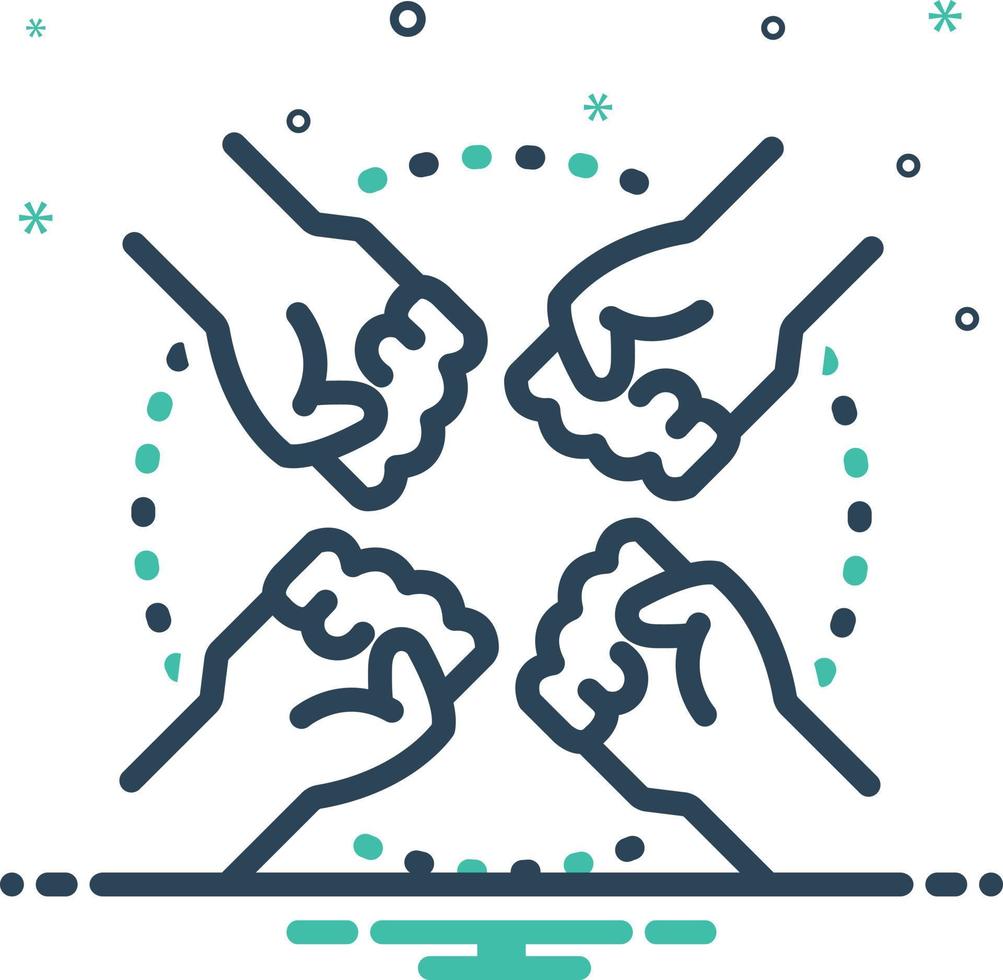 Mix icon for team vector