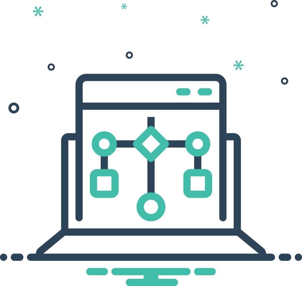 Mix icon for program algorithm vector