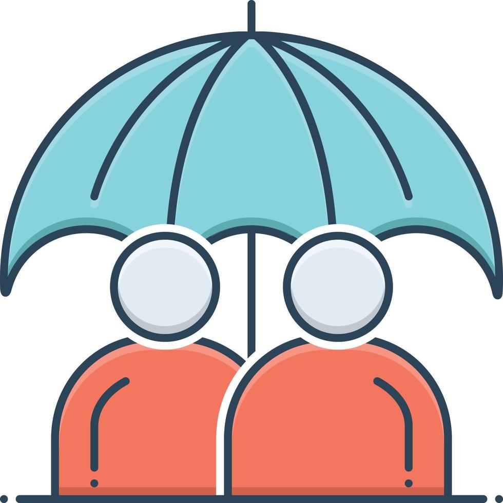 Colorful icon for permanent life vector
