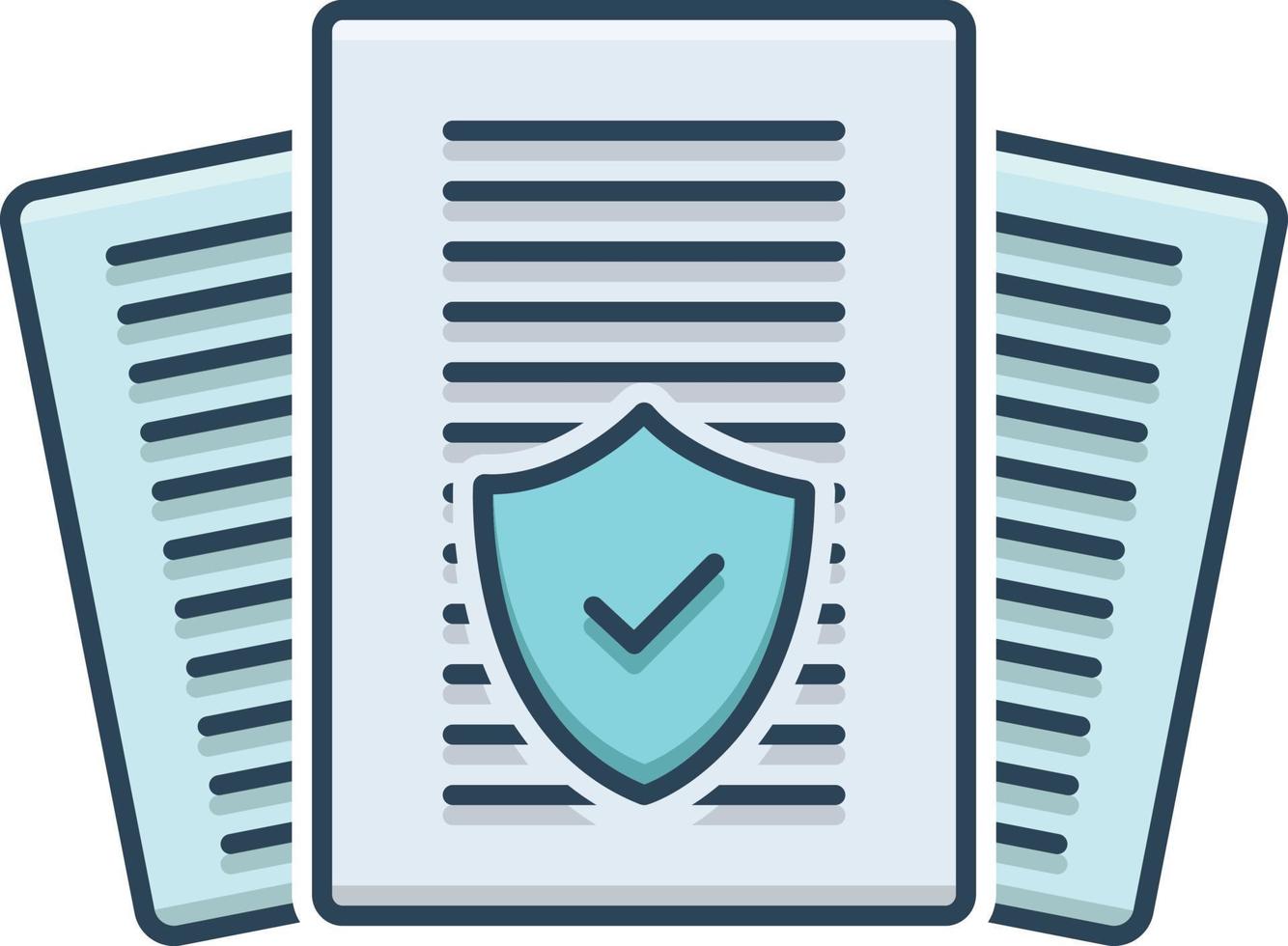 Colorful icon for insurance audit vector