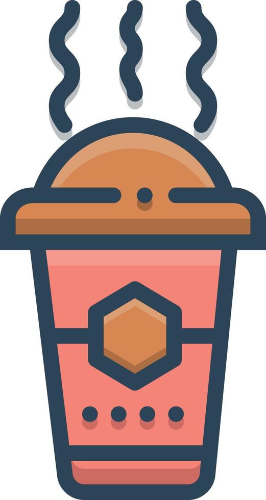 Colorful icon for coffee to go vector