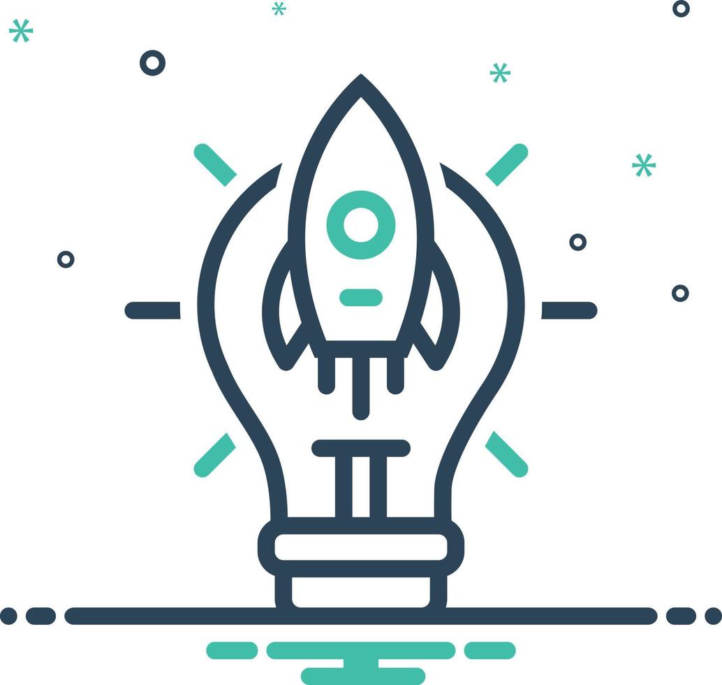 Mix icon for great idea vector