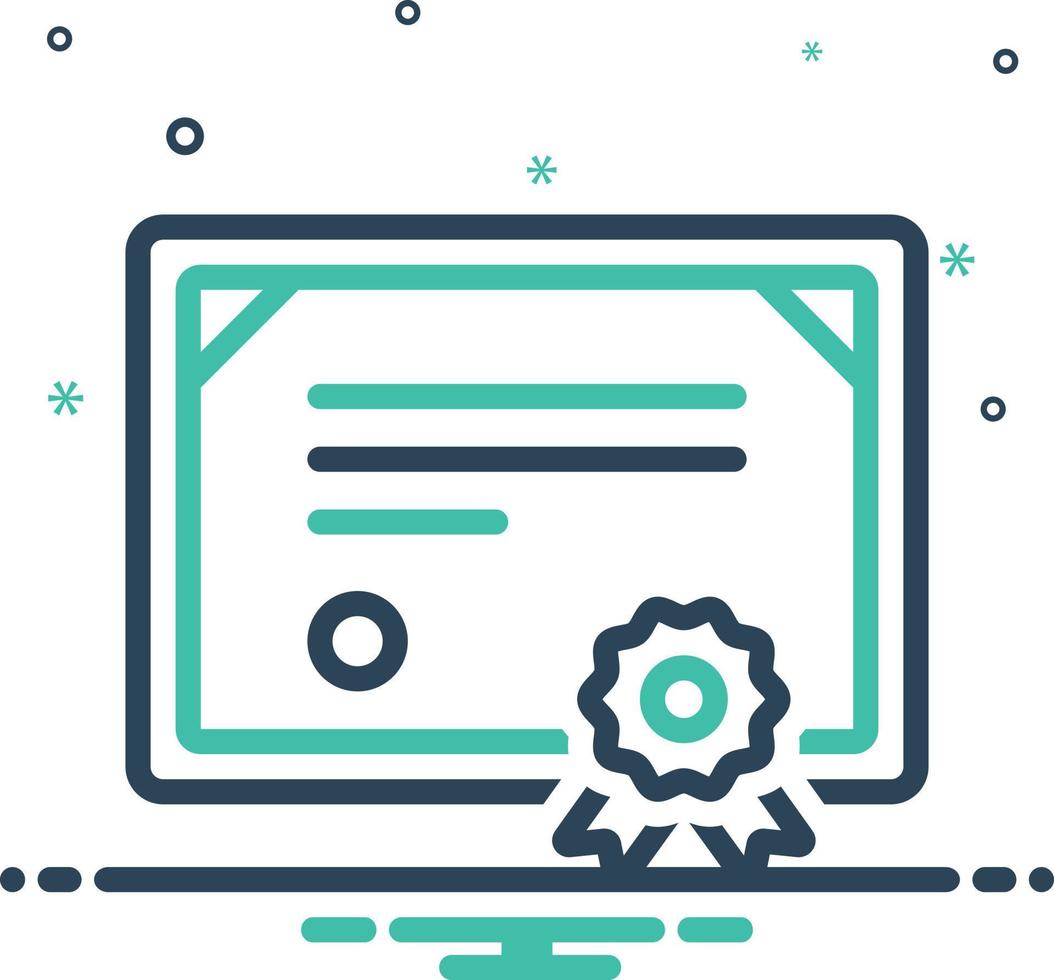Mix icon for certificate vector