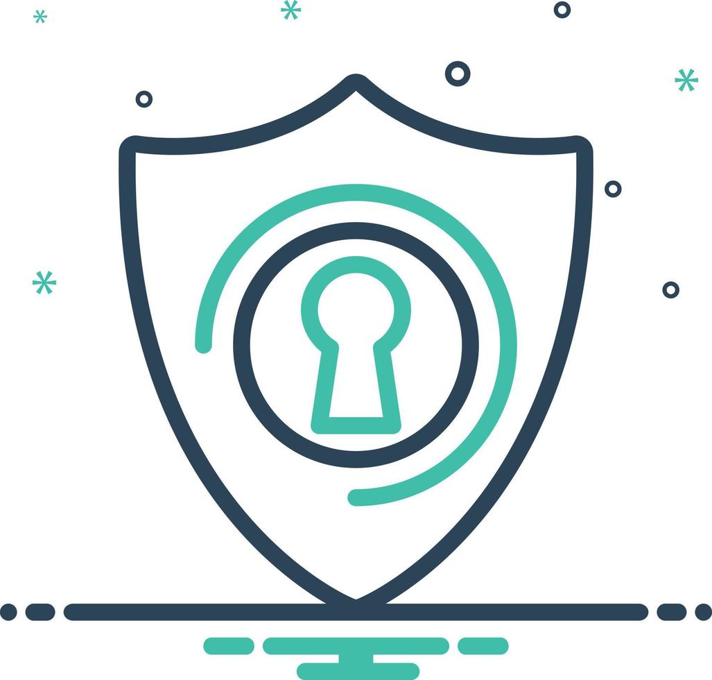 icono de mezcla para protección vector