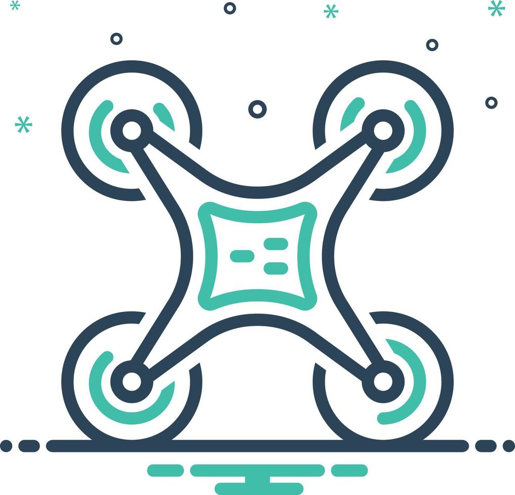 Mix icon for drone technology vector