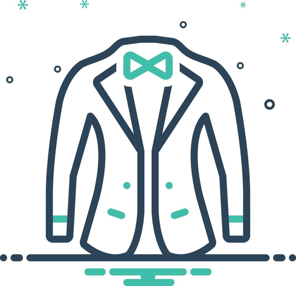 icono de mezcla para traje vector