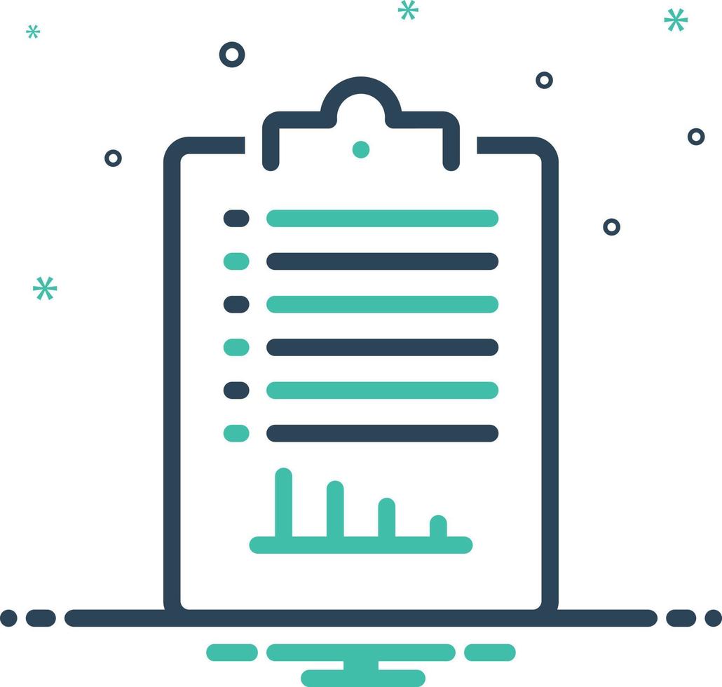 Mix icon for report vector