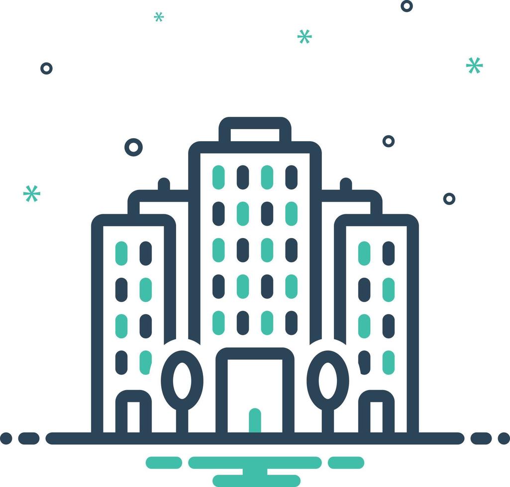 Mix icon for office block vector