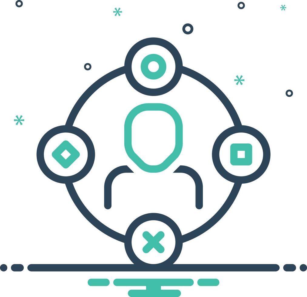 Mix icon for ambient user experience vector
