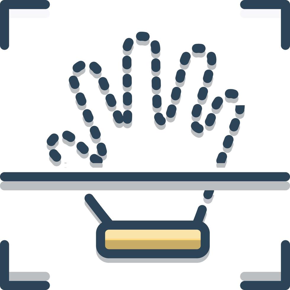 Colorful icon for handprint vector