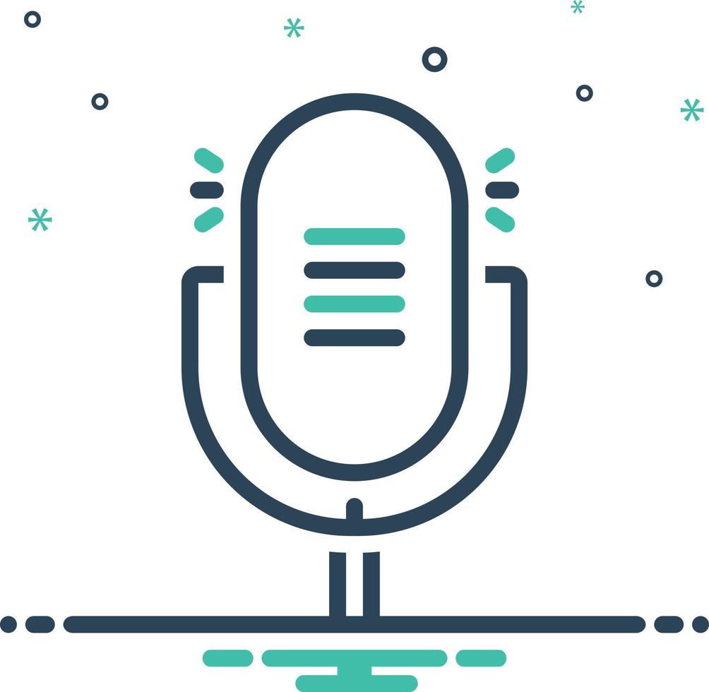 Mix icon for microphone vector