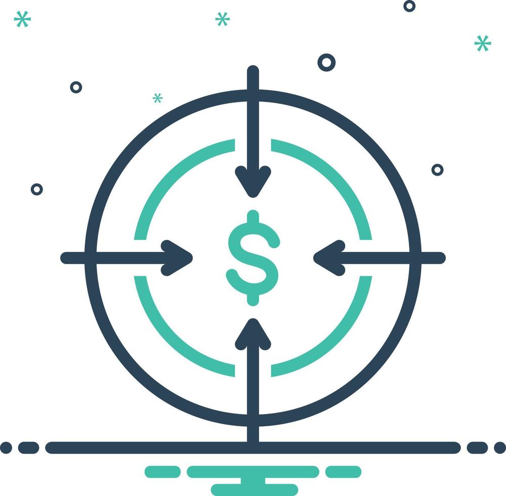 Mix icon for target vector