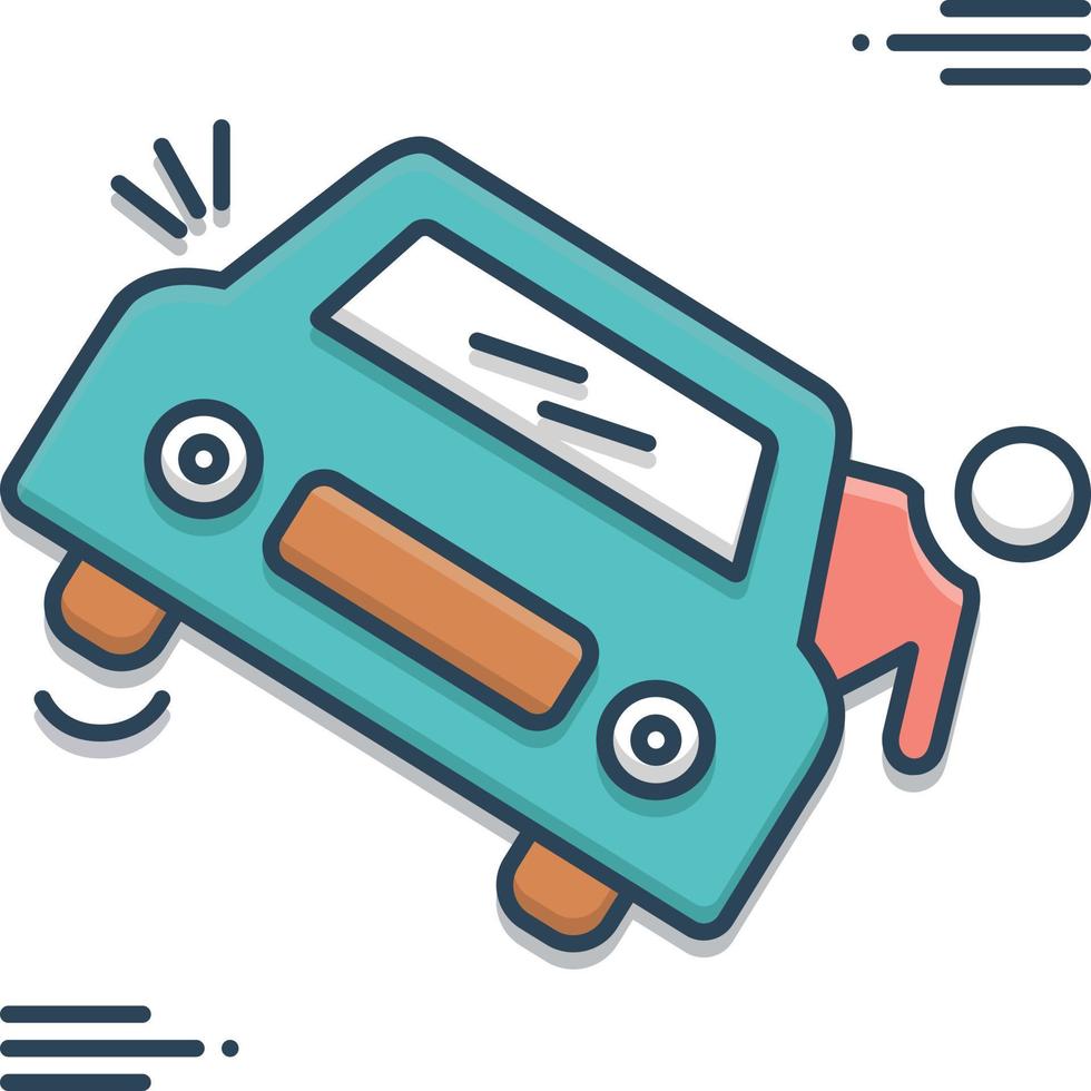 Colorful icon for accidental death vector