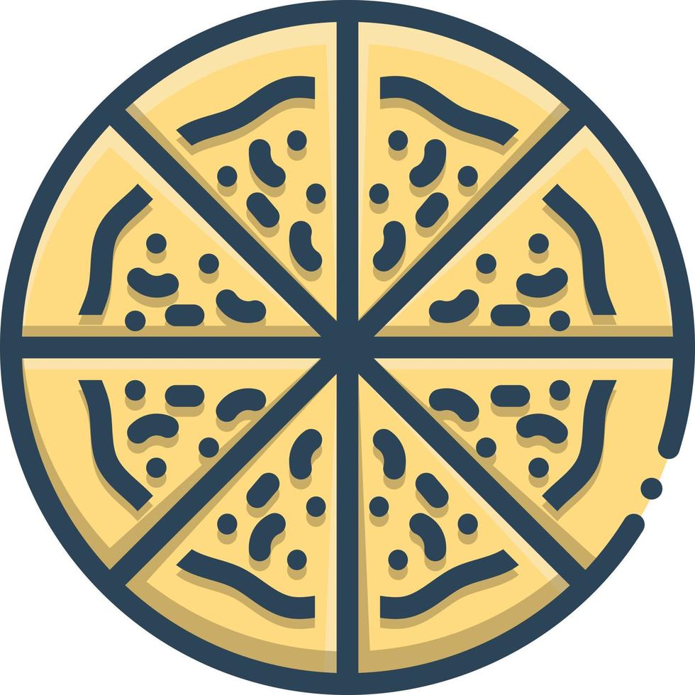 icono colorido para pizza vector