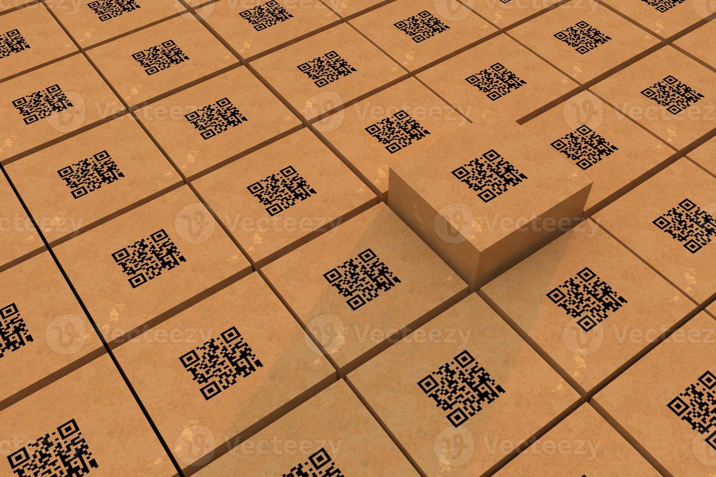 Track and Trace System. 3D Render photo