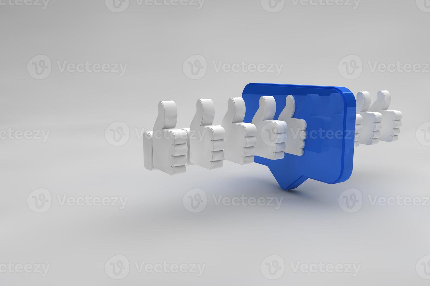 Like blue pin icon with hands thumb up photo