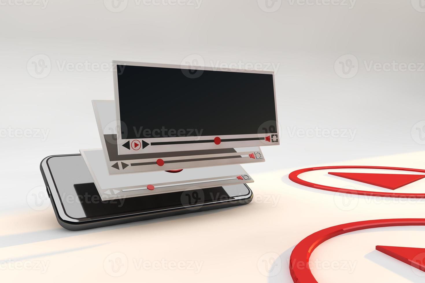 Media player isolated video render 3D photo