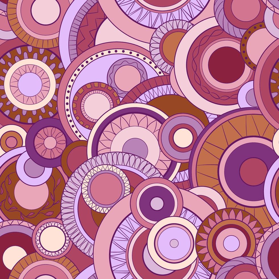 Seamless background with geometric pattern. Oval and circle shapes vector