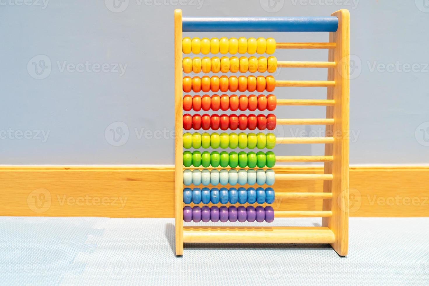 Abacus children wooden rainbow toy photo