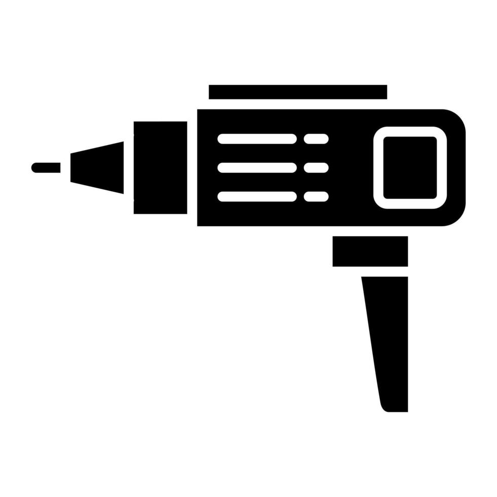 icono de glifo de perforación automática vector