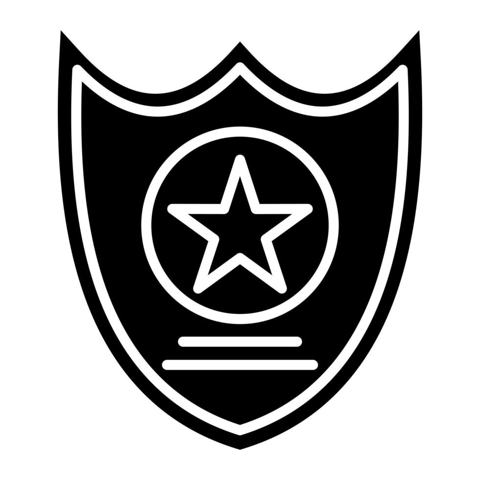 icono de glifo de insignia de sheriff vector