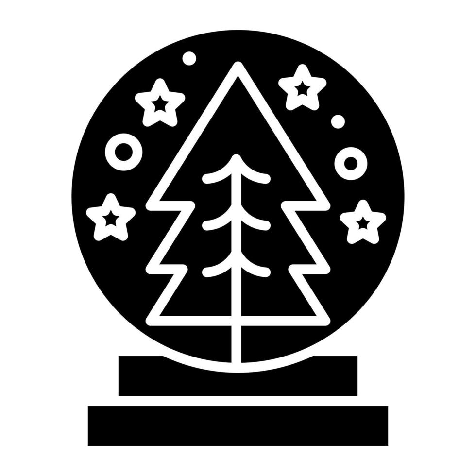 Snow Globe Glyph Icon vector