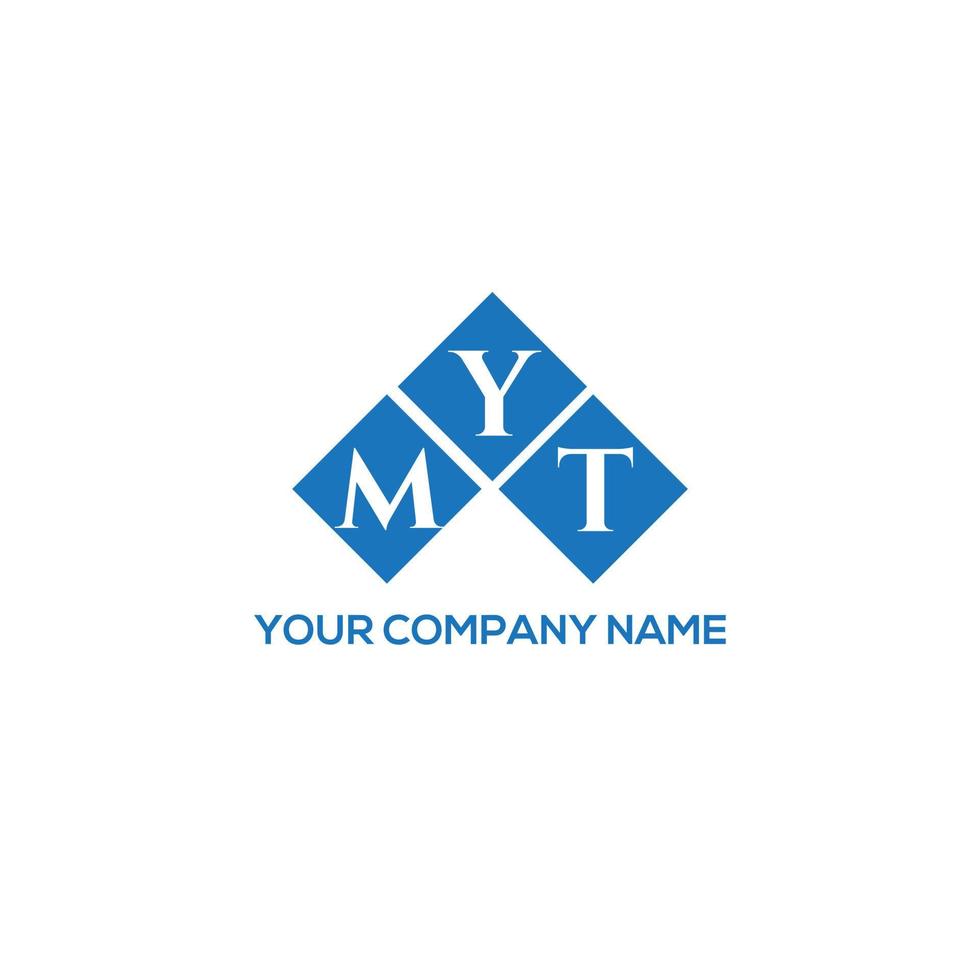 diseño del logotipo de la letra myt sobre fondo blanco. concepto de logotipo de letra de iniciales creativas myt. diseño de letras myt. vector
