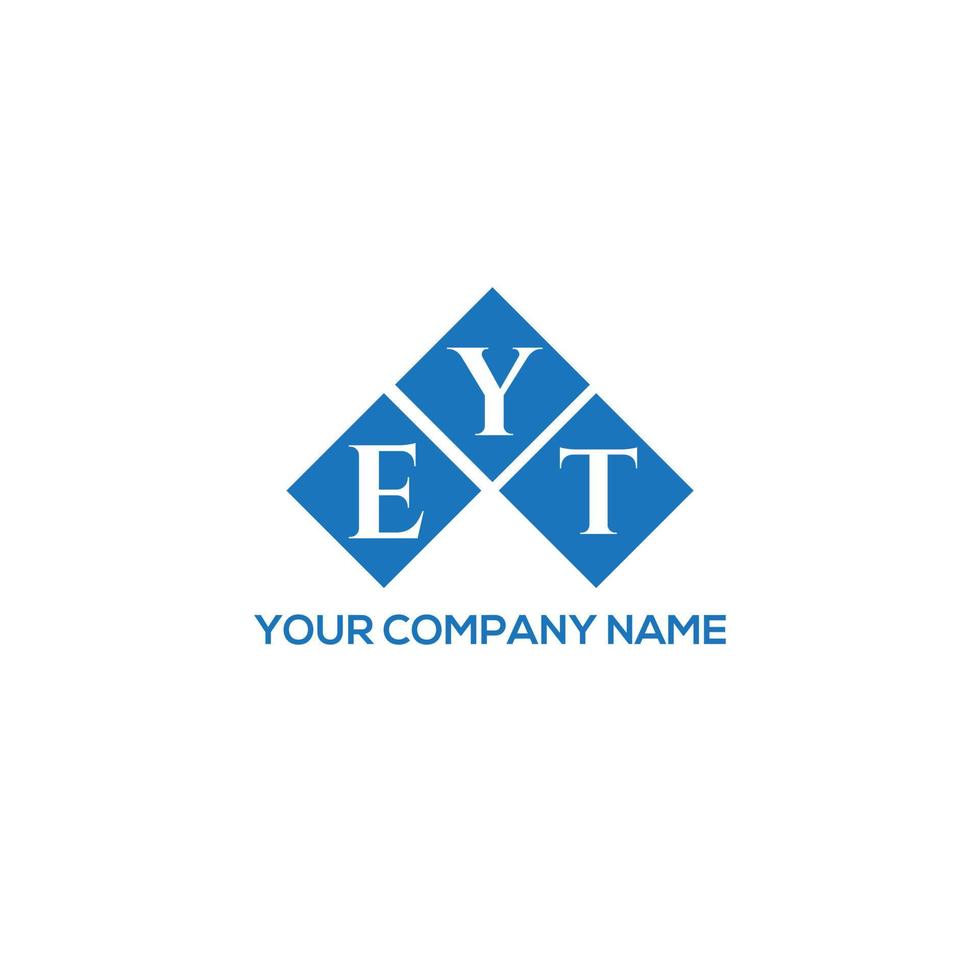 EYT letter logo design on white background. EYT creative initials letter logo concept. EYT letter design. vector