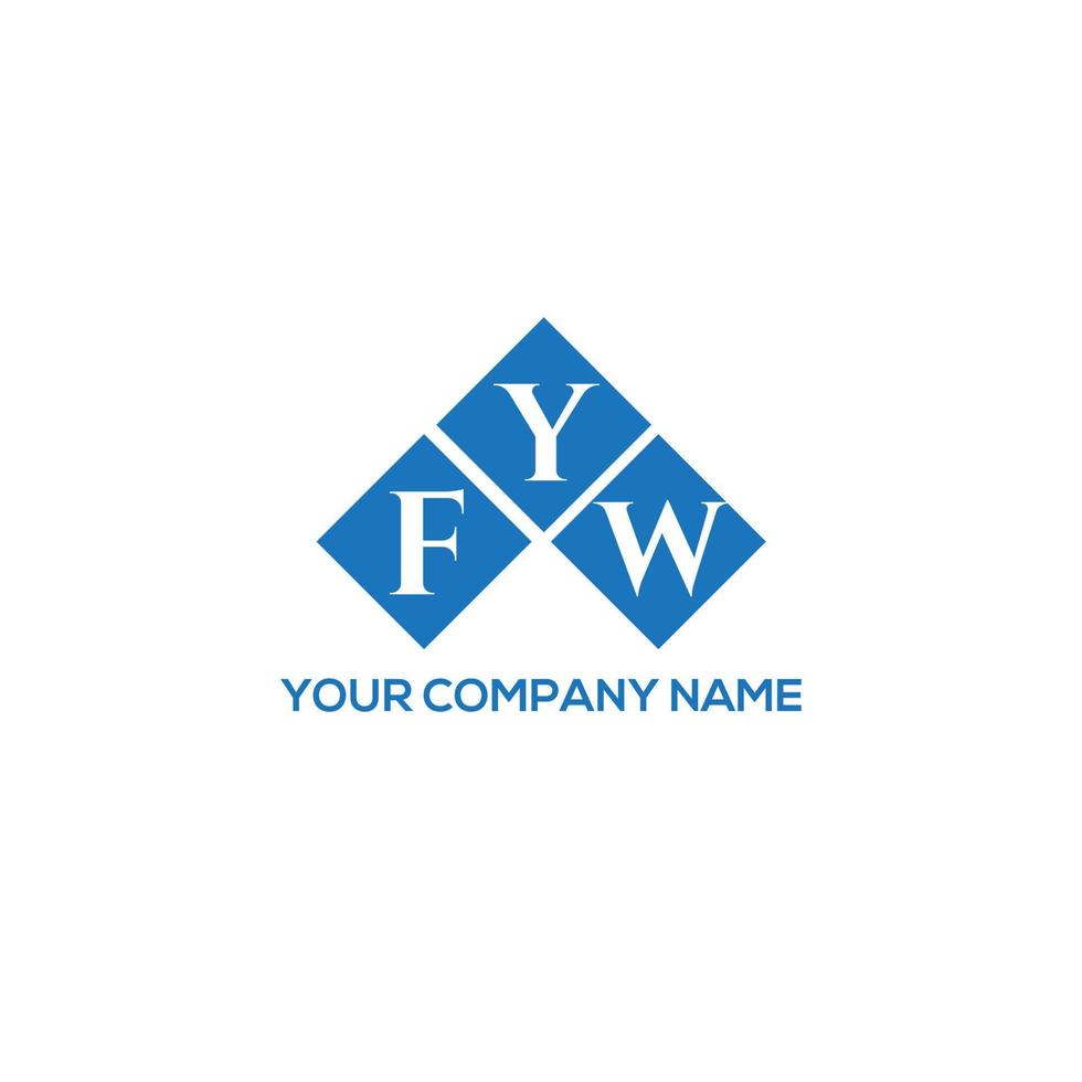 diseño de logotipo de letra fyw sobre fondo blanco. concepto de logotipo de letra inicial creativa fyw. diseño de letra fyw. vector