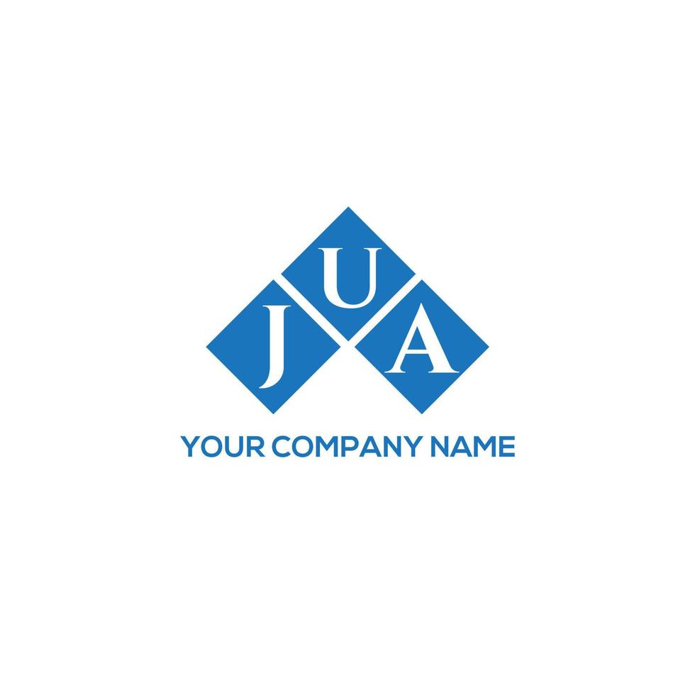 diseño del logotipo de la letra jua sobre fondo blanco. concepto creativo del logotipo de la letra de las iniciales de jua. diseño de letras jua. vector