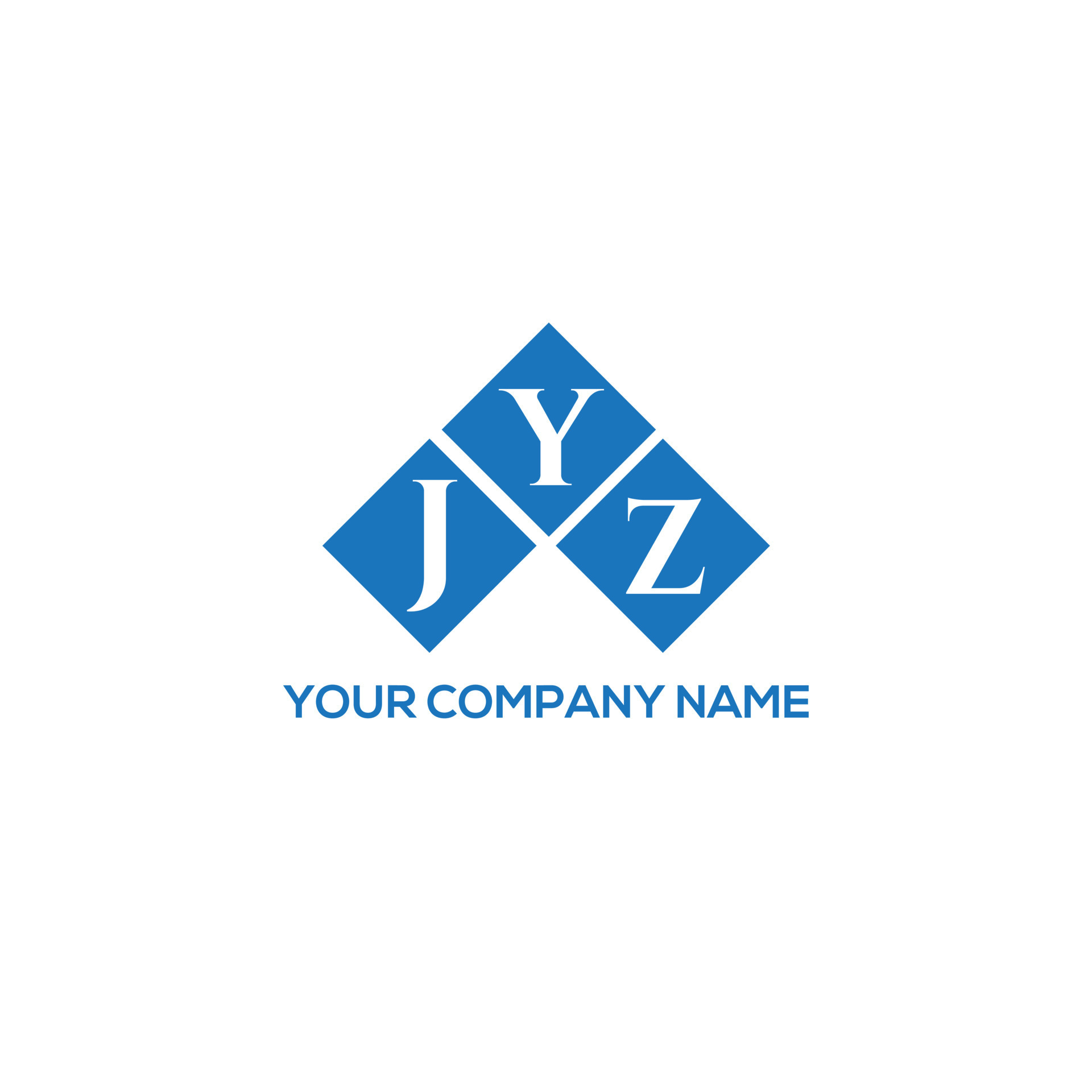 JYZ letter logo design on white background. JYZ creative initials ...