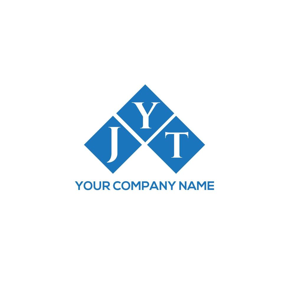 diseño de logotipo de letra jyt sobre fondo blanco. concepto de logotipo de letra de iniciales creativas jyt. diseño de letras jyt. vector