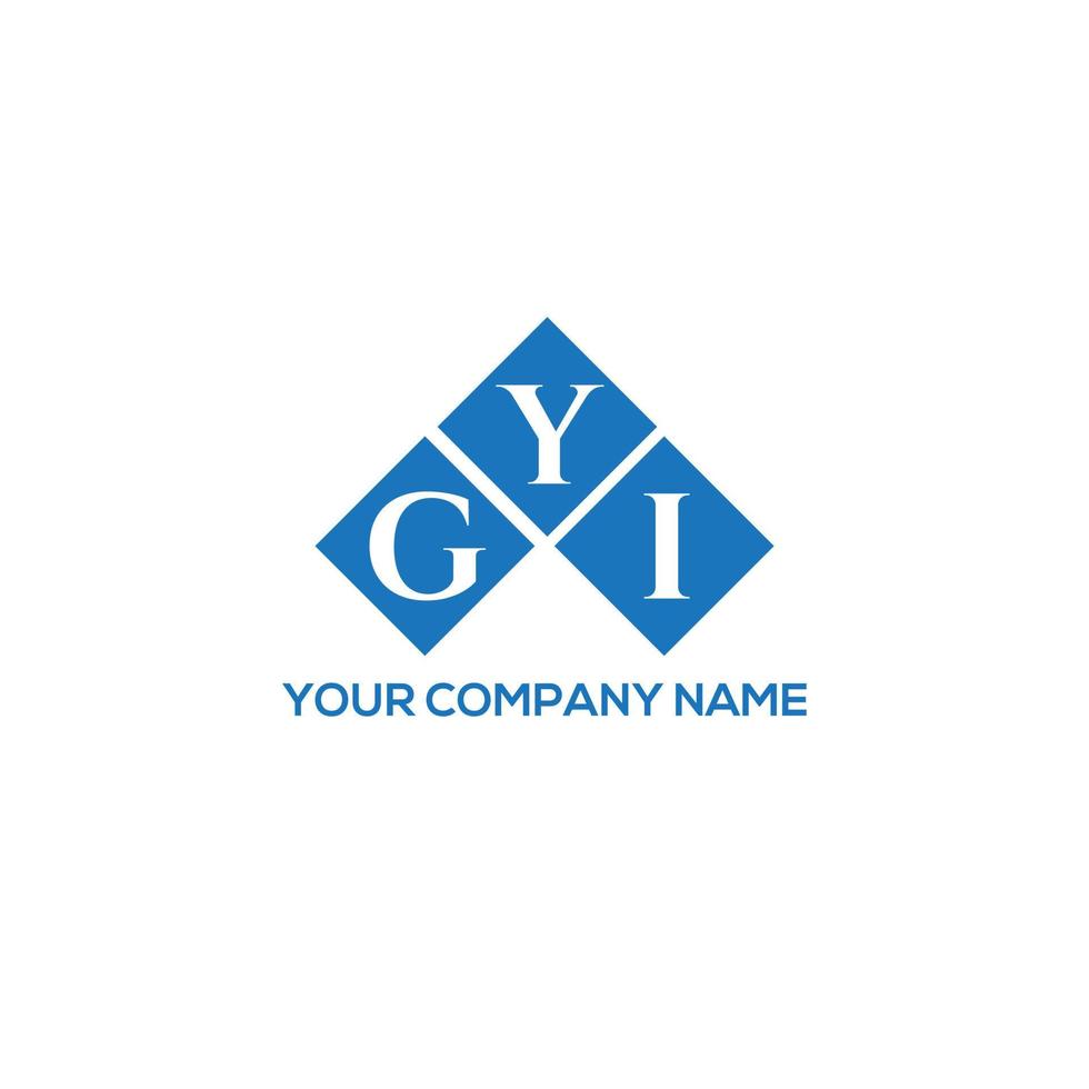 GYI letter logo design on white background. GYI creative initials letter logo concept. GYI letter design. vector