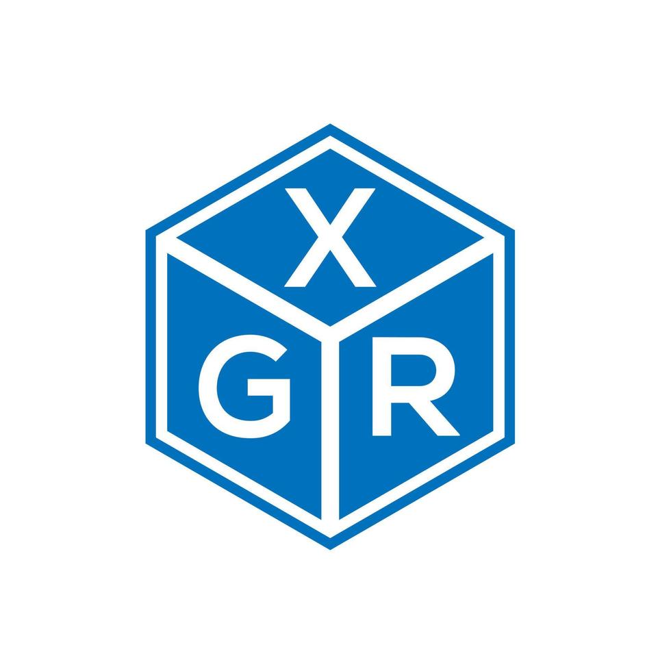 XGR letter logo design on white background. XGR creative initials letter logo concept. XGR letter design. vector