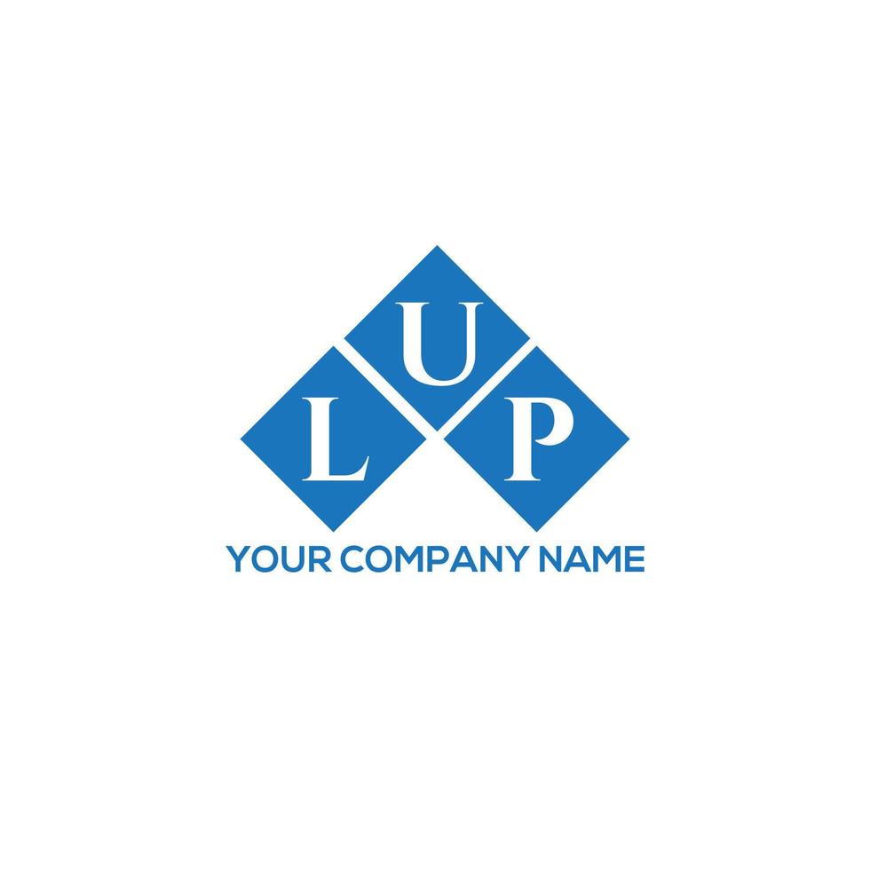 diseño de logotipo de letra lup sobre fondo blanco. lup creative iniciales carta logo concepto. diseño de letra lup. vector